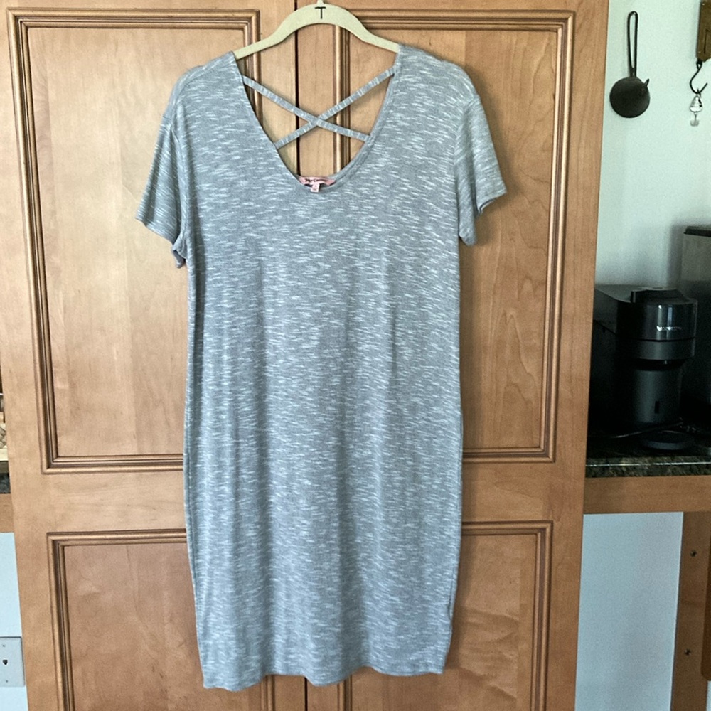 Juicy Couture dress.  Hits at or below knee.